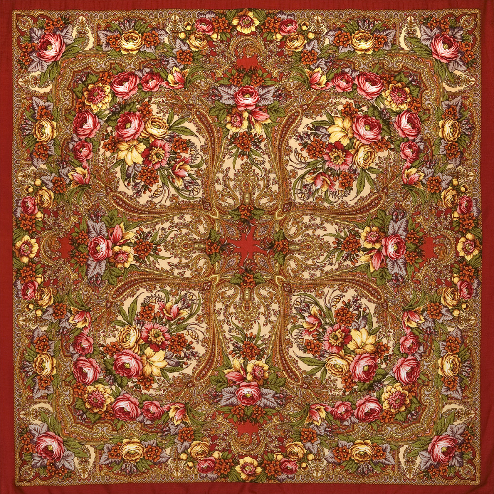 Shop Thick Woolen Fabric Shawls with Silk Fringe 148x148 cm Шаль «Счастливица» online at Skazka.site | Eligible for fast shipping and free returns. Шаль «Счастливица»