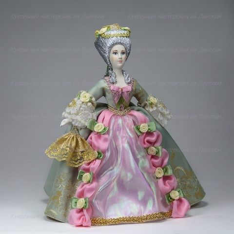 Russian Girl hand made Porcelain Doll in a 18th century Dress - 11 Inches (by Le Russe)