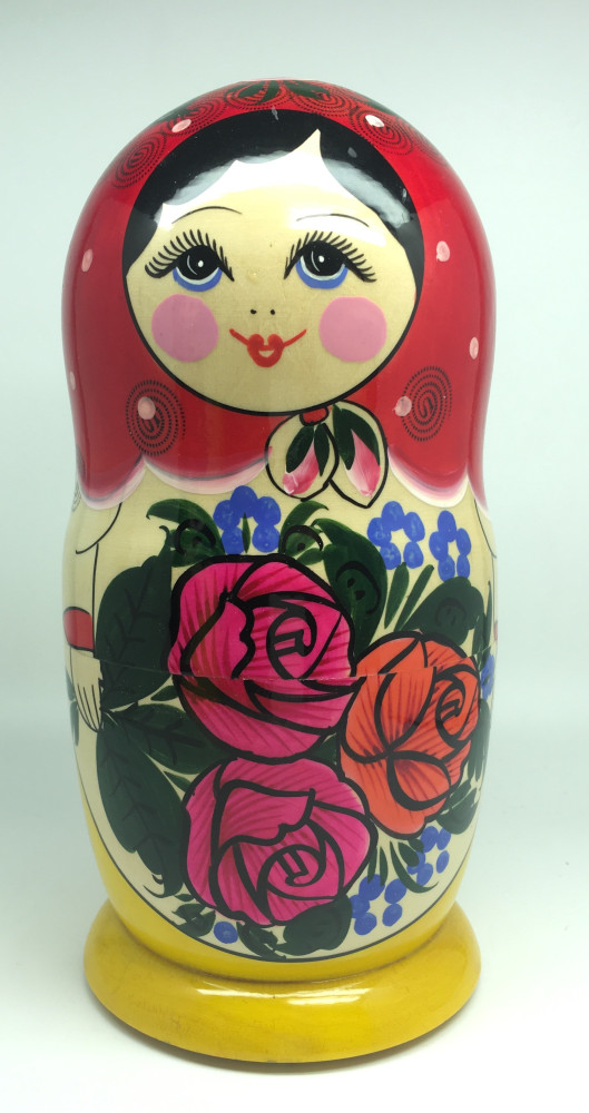 U Semenovskaya Hand Painted Matryoshka Doll 8 pcs