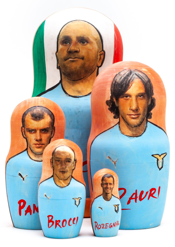 180mm Tomasso Rocchi from Lazio Hand Painted Matryoshka Doll 5 pcs (by Konstantin Studio)