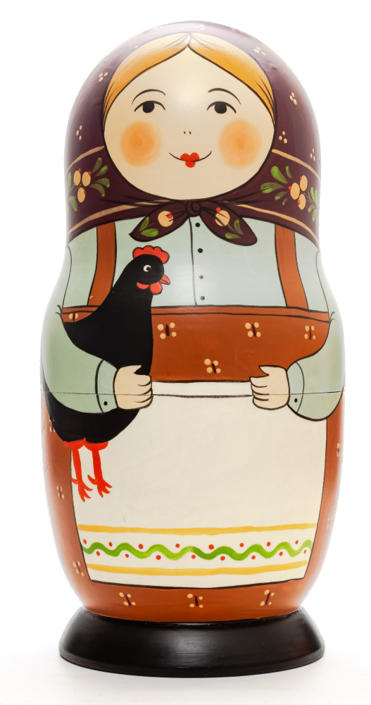 Shop Exclusive Nesting Dolls 250 mm Mistress with Black Cockerel hand painted Traditional Russian Wooden Matryoshka doll 10 pcs (by Igor Malyutin) online at Skazka.site | Eligible for fast shipping and free returns. 250 mm Mistress with Black Cockerel hand painted Traditional Russian Wooden Matryoshka doll 10 pcs (by Igor Malyutin)