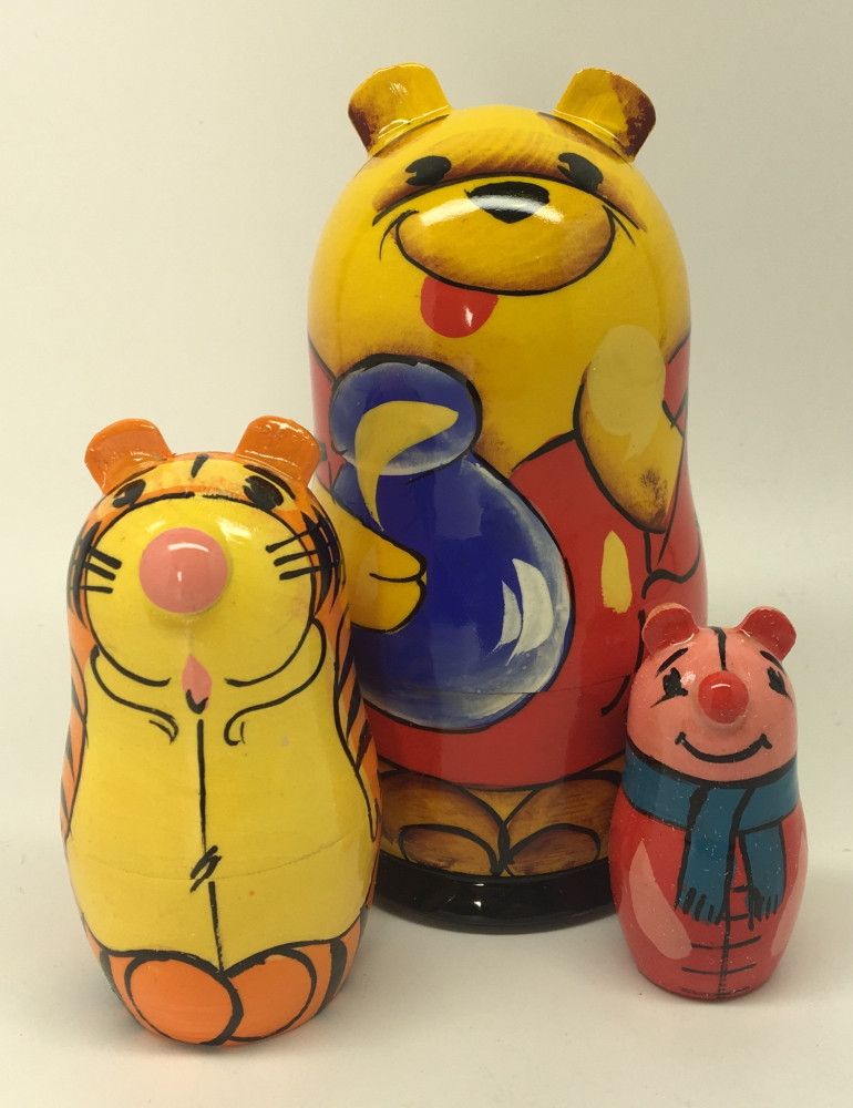 Shop Cartoon Nesting Dolls Winnie the Pooh hand painted wooden Matryoshka Doll 3pcs painted by Marina online at Skazka.site | Eligible for fast shipping and free returns. Winnie the Pooh hand painted wooden Matryoshka Doll 3pcs painted by Marina