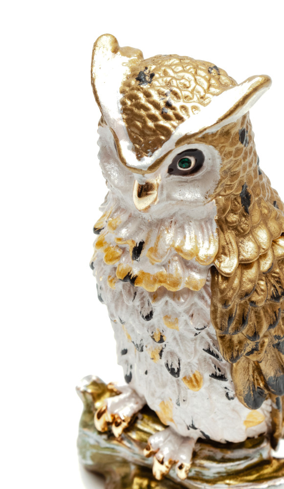 80 mm Owl Brown Jewellery Box