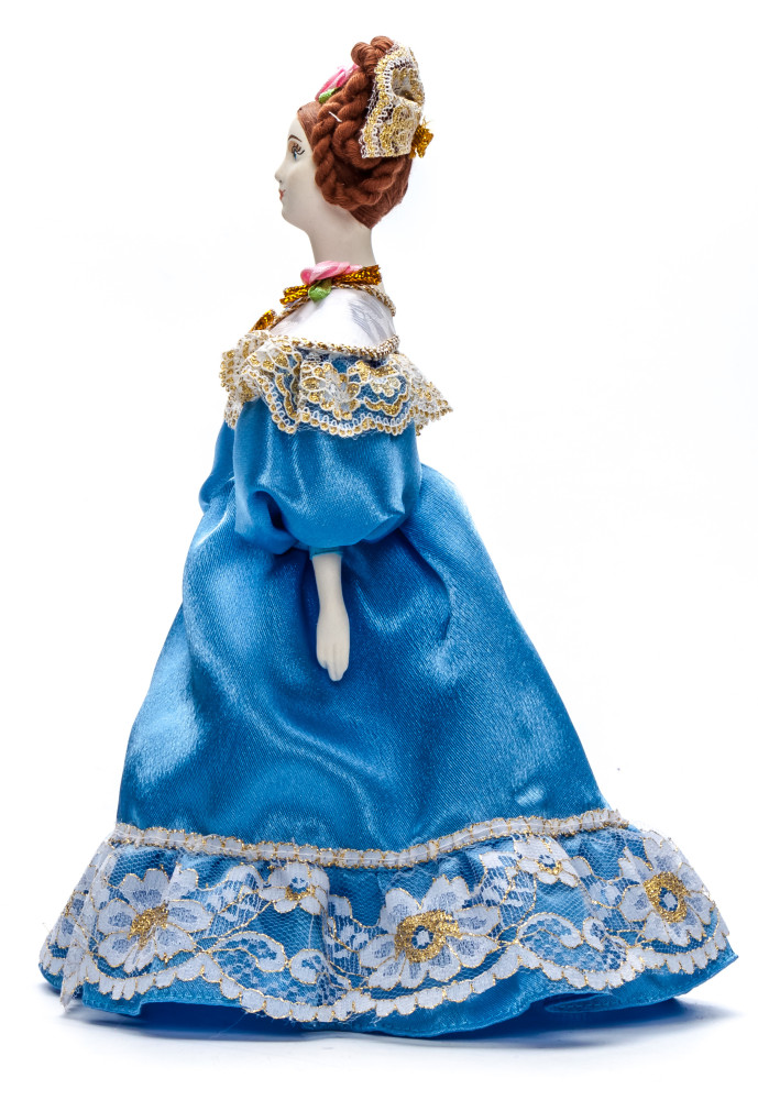 Russian Girl hand made Porcelain Doll in a 19th century Dress - 11 Inches (by Le Russe)