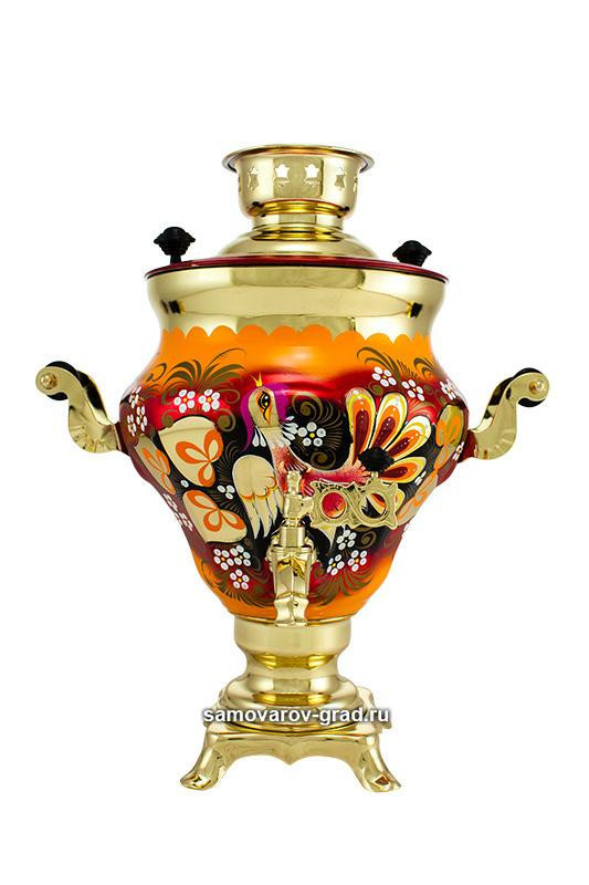 Wood Grouse Hand Painted Electric Samovar Kettle