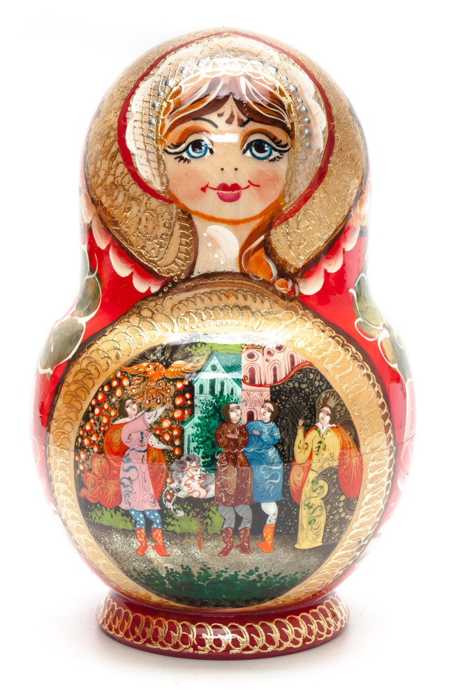 Shop Exclusive Nesting Dolls 220 mm Firebird Fairytale Hand painted Matryoshka doll 15 pcs round shape (by Valery Studio) online at Skazka.site | Eligible for fast shipping and free returns. 220 mm Firebird Fairytale Hand painted Matryoshka doll 15 pcs round shape (by Valery Studio)