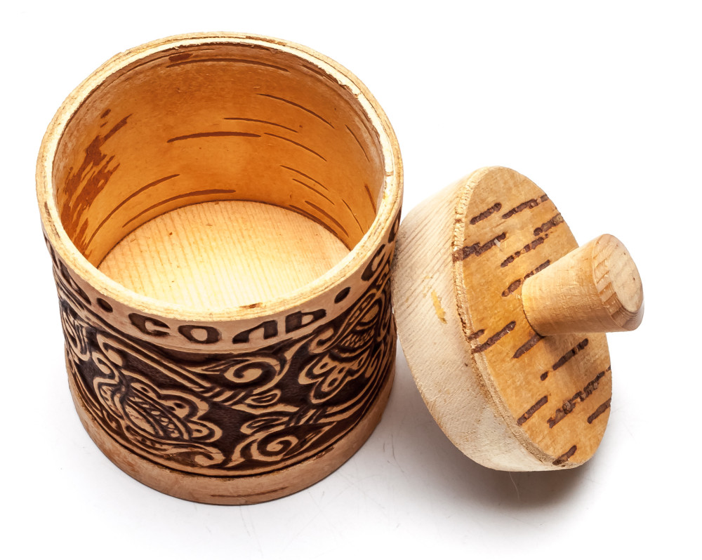 65x85 mm hand made birch Salt Cellar (by Maxim Birch)