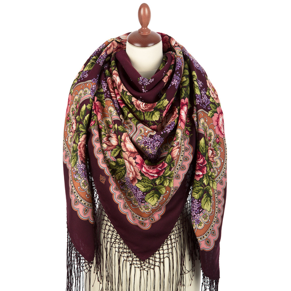 Shop Thick Woolen Fabric Shawls with Silk Fringe 148x148 cm Шаль «Сиреневый туман» online at Skazka.site | Eligible for fast shipping and free returns. Шаль «Сиреневый туман»