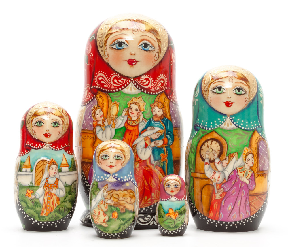 Shop Exclusive Nesting Dolls 170mm The Scarlet Flower hand painted Matryoshka doll 5pcs online at Skazka.site | Eligible for fast shipping and free returns. 170mm The Scarlet Flower hand painted Matryoshka doll 5pcs