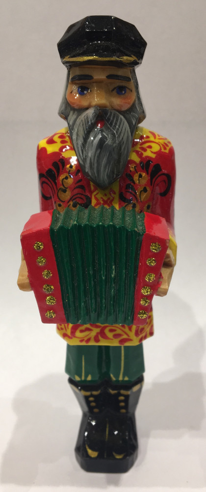 U Wood Sculpture of Human Christmas Ornament