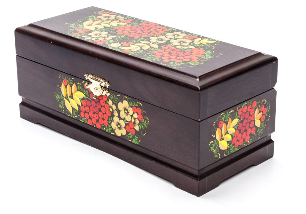 Khokhloma Painting Jewellery Wooden Box 230x100 mm