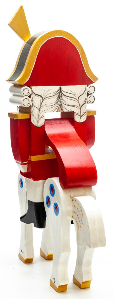 300 mm The Nutcraker Riding a Horse hand carved and painted wooden Figurine (by Andrey Crafts)