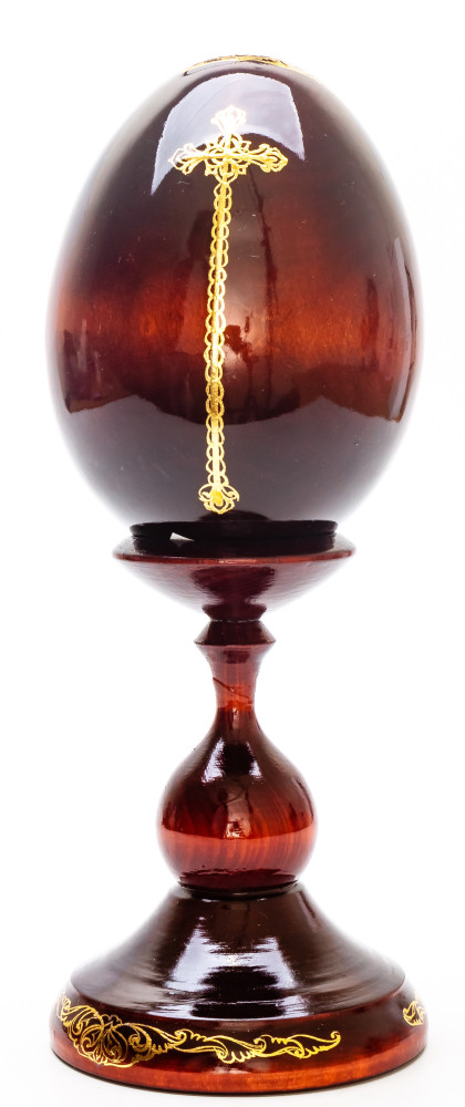 250 mm Saint Michael hand painted on wooden egg (by Hamlet Crafts)