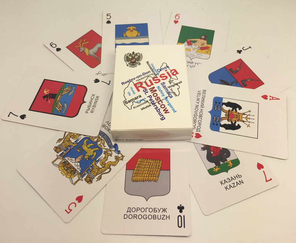 Russia Map Playing Cards