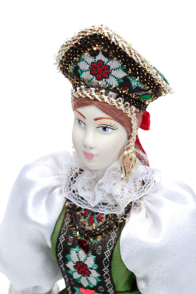 270 mm Russian Girl Doll in a Traditional Dress Porcelain Statue (by Le Russe)