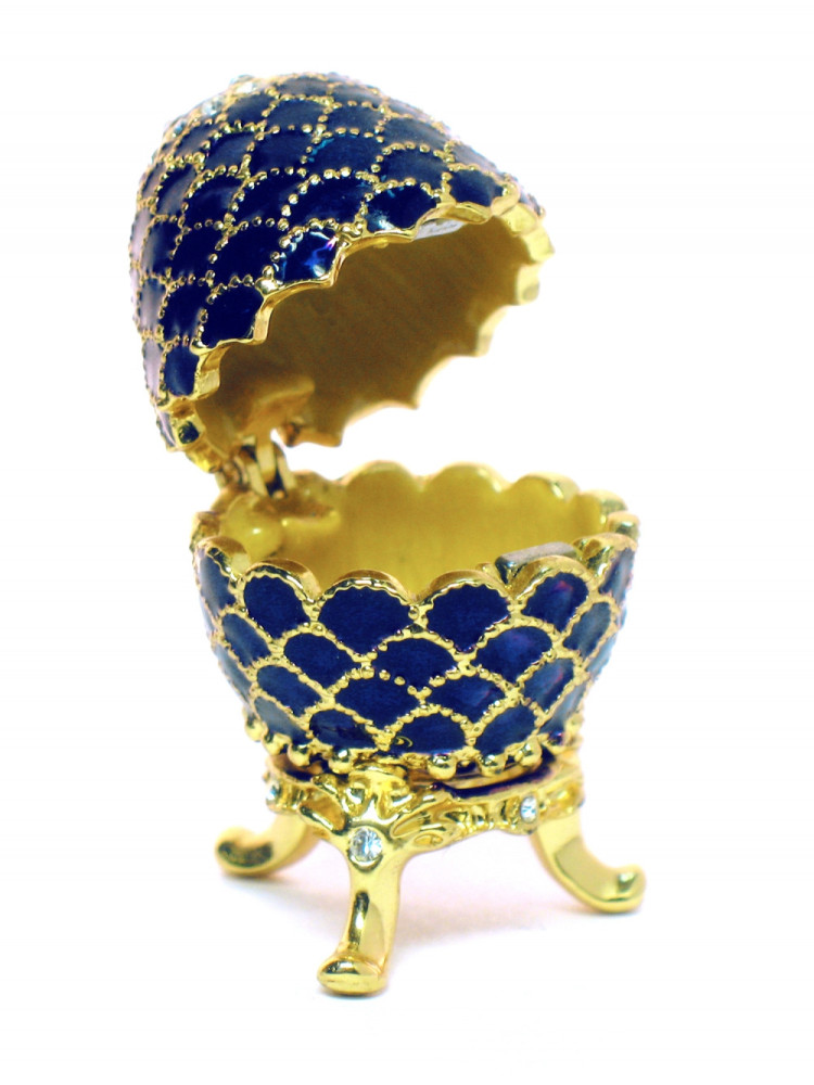 42 mm Dark Blue Pine Cone Easter Egg