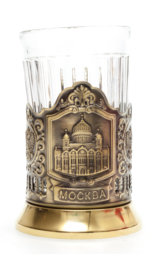 Moscow Cathedral of Christ the Saviour Brass Tea Glass Holder (by Kolchugino)
