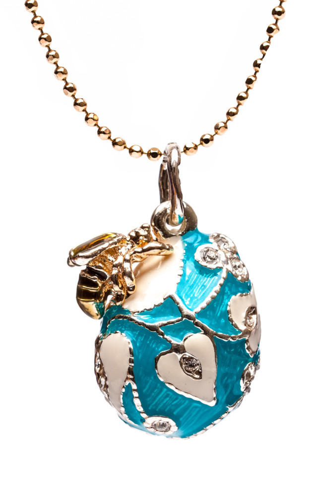 Bee Blue Egg Pendant