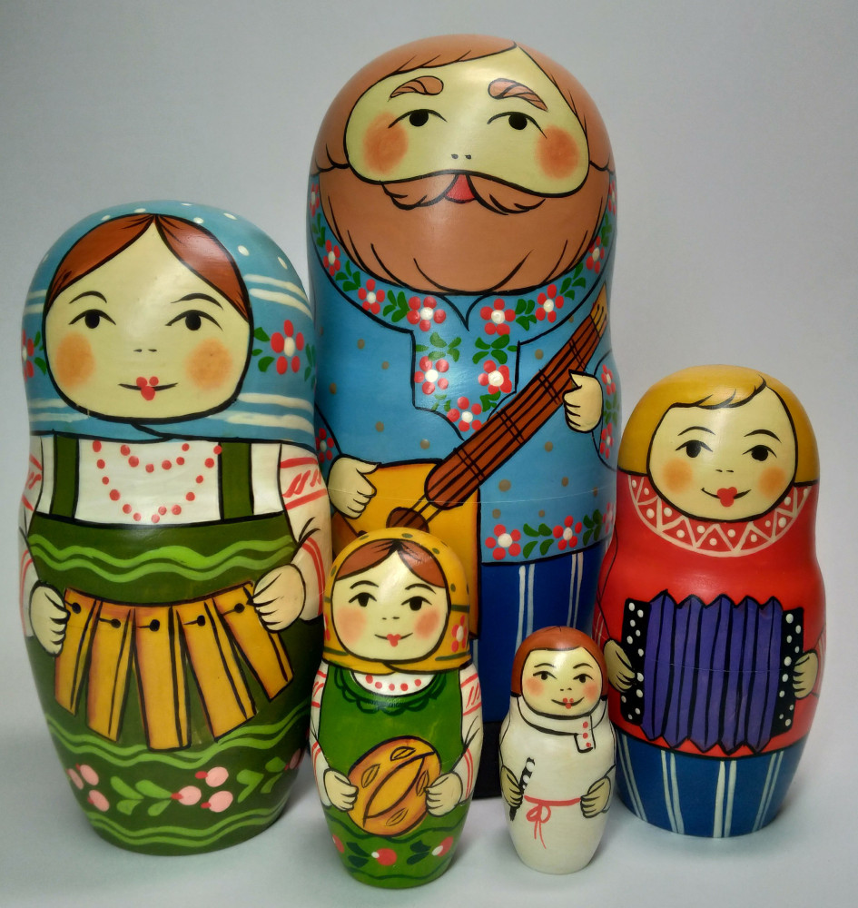 Shop Exclusive Nesting Dolls 160 mm Man with Balalayka hand painted Traditional Russian Wooden Matryoshka doll 5 pcs (by Igor Malyutin) online at Skazka.site | Eligible for fast shipping and free returns. 160 mm Man with Balalayka hand painted Traditional Russian Wooden Matryoshka doll 5 pcs (by Igor Malyutin)