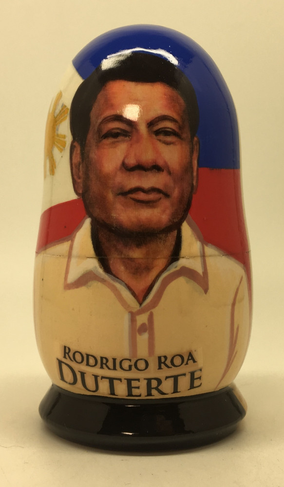 Shop Politics Nesting dolls 100 mm President of Philippines Rodrigo Duterte hand painted Matryoshka Doll 5 pcs (by Konstantin) online at Skazka.site | Eligible for fast shipping and free returns. 100 mm President of Philippines Rodrigo Duterte hand painted Matryoshka Doll 5 pcs (by Konstantin)