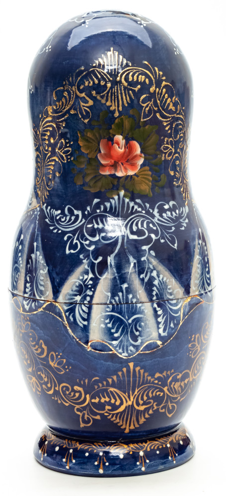 200 mm Winter Forest hand painted on Wooden Matryoshka doll 5 pcs (by Trifinov Studio)