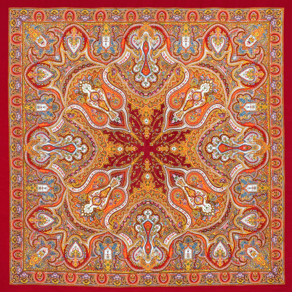 Shop Woolen Scarves with Silk Fringe 146x146 cm Платок «Испанский» online at Skazka.site | Eligible for fast shipping and free returns. Платок «Испанский»