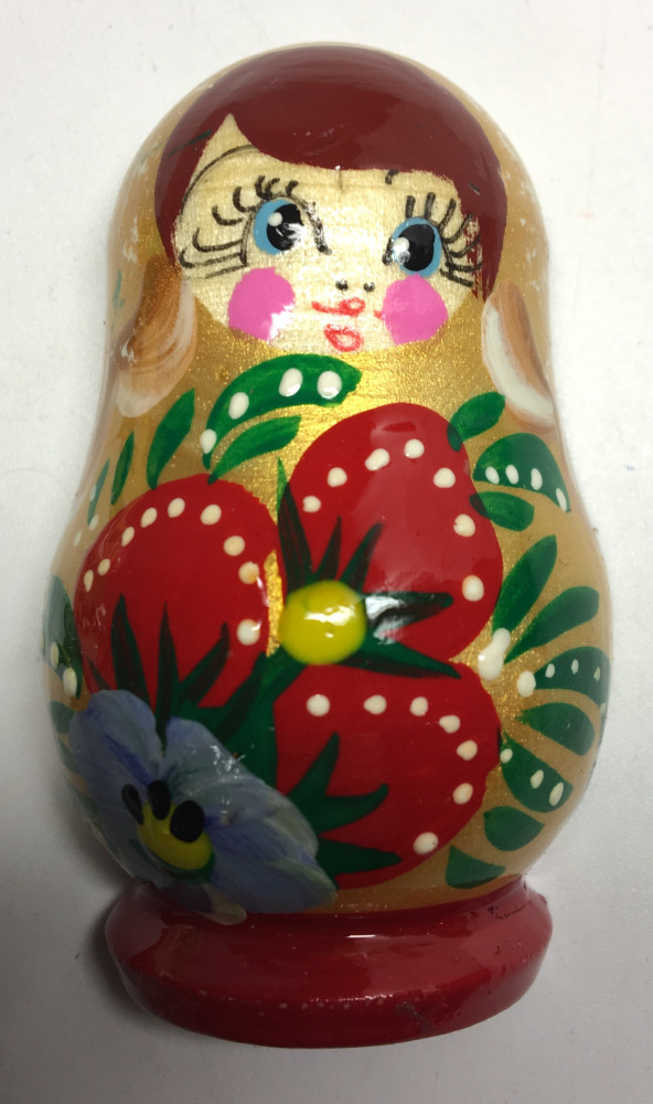 40x65 mm Russian Matryoshka hand painted Wooden Fridge Magnet (by Oleg Magnets)