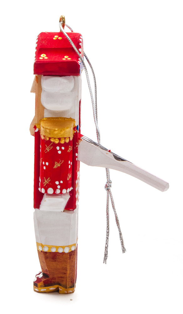 120 mm The Nutcracker hand carved and painted wooden Christmas Tree Ornament (by Nikitina Crafts)