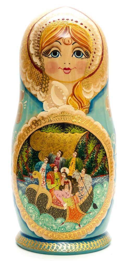 Shop Exclusive Nesting Dolls 320mm The Tale of Tsar Saltan hand painted Matryoshka Doll 15 pcs inside (by Golden Cockerel) online at Skazka.site | Eligible for fast shipping and free returns. 320mm The Tale of Tsar Saltan hand painted Matryoshka Doll 15 pcs inside (by Golden Cockerel)