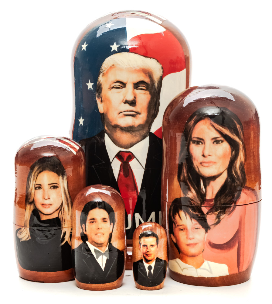 180mm Donald Trump Hand Painted Matryoshka Doll 5 pcs (by Konstantin Studio)
