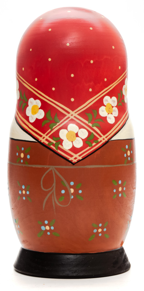 160 mm Mother with Daughter hand painted Traditional Russian Wooden Matryoshka doll 5 pcs (by Sergey Malyutin)