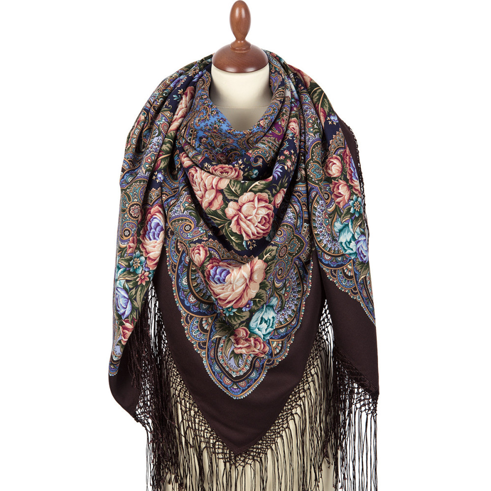 Shop Thick Woolen Fabric Shawls with Silk Fringe 148x148 cm Шаль «Любовь земная» online at Skazka.site | Eligible for fast shipping and free returns. Шаль «Любовь земная»