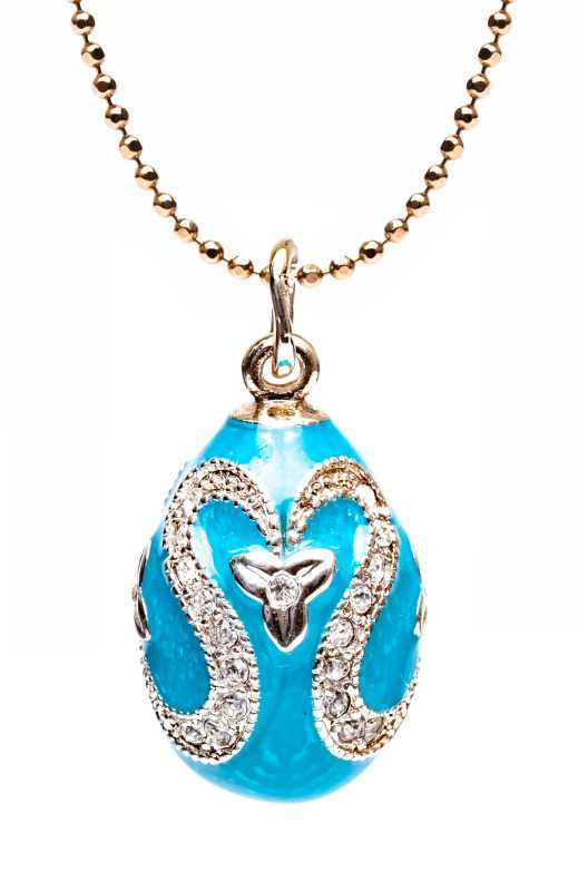 Arrow Light Blue Egg Pendant