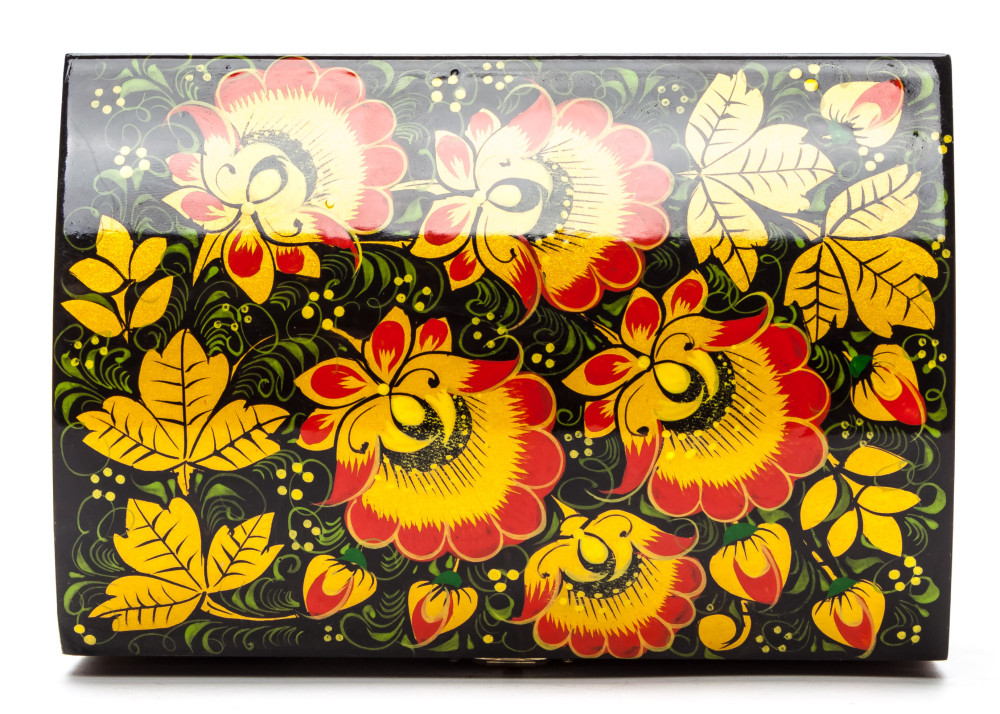 150x100 mm Khokhloma Painting Jewellery Wooden Box