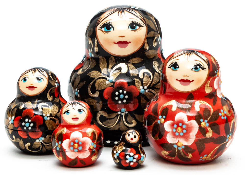 55 mm Khokhloma 5pcs (by A Studio)