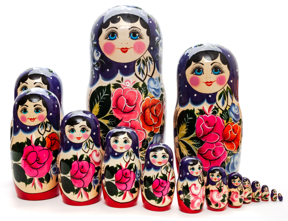 Dark Blue 15pcs Semenovskaya