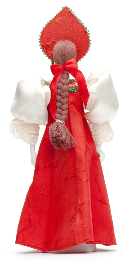 Porcelain Doll in a Russian Dress and Kokoshnik - 11 Inches (by Le Russe)