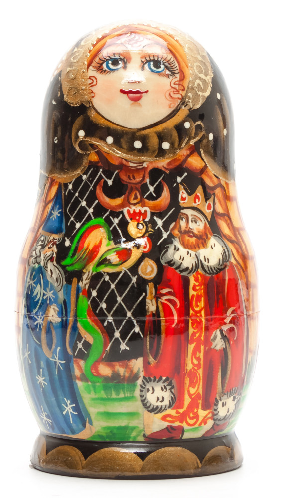 Shop Exclusive Nesting Dolls 140 mm The Tale of Tsar Saltran hand painted on Wooden Matryoshka doll 5 pcs (by Valeria Crafts) online at Skazka.site | Eligible for fast shipping and free returns. 140 mm The Tale of Tsar Saltran hand painted on Wooden Matryoshka doll 5 pcs (by Valeria Crafts)