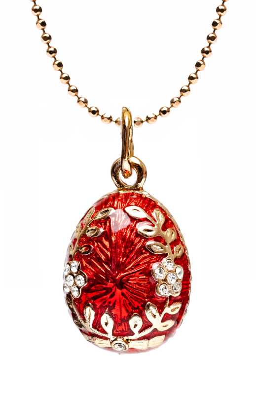 Wreath with a Chamomile Red Egg Pendant