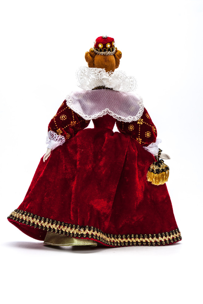 Queen Elizabeth I hand made Porcelain Doll in a 19th century Dress - 11 Inches (by Le Russe)