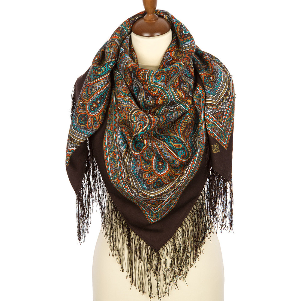 Shop Double-Thread Woolen Yarn Scarves 110х110 cm Платок «Узор дождя» online at Skazka.site | Eligible for fast shipping and free returns. Платок «Узор дождя»