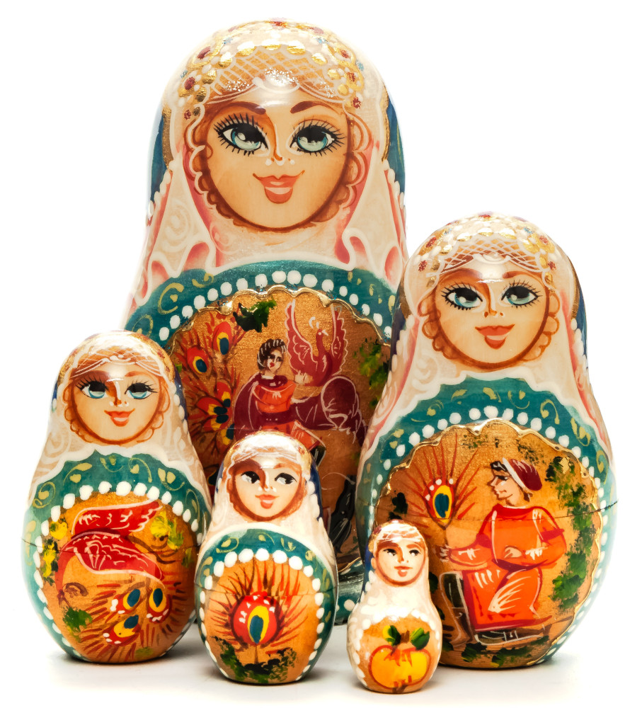 Shop Exclusive Nesting Dolls 110mm The Firebird hand painted Matryoshka round Doll 5pcs (by Golden Cockerel) online at Skazka.site | Eligible for fast shipping and free returns. 110mm The Firebird hand painted Matryoshka round Doll 5pcs (by Golden Cockerel)