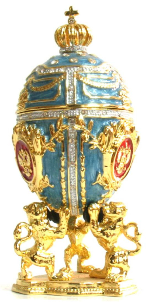 Яйцо  "Со львами" малое красное
