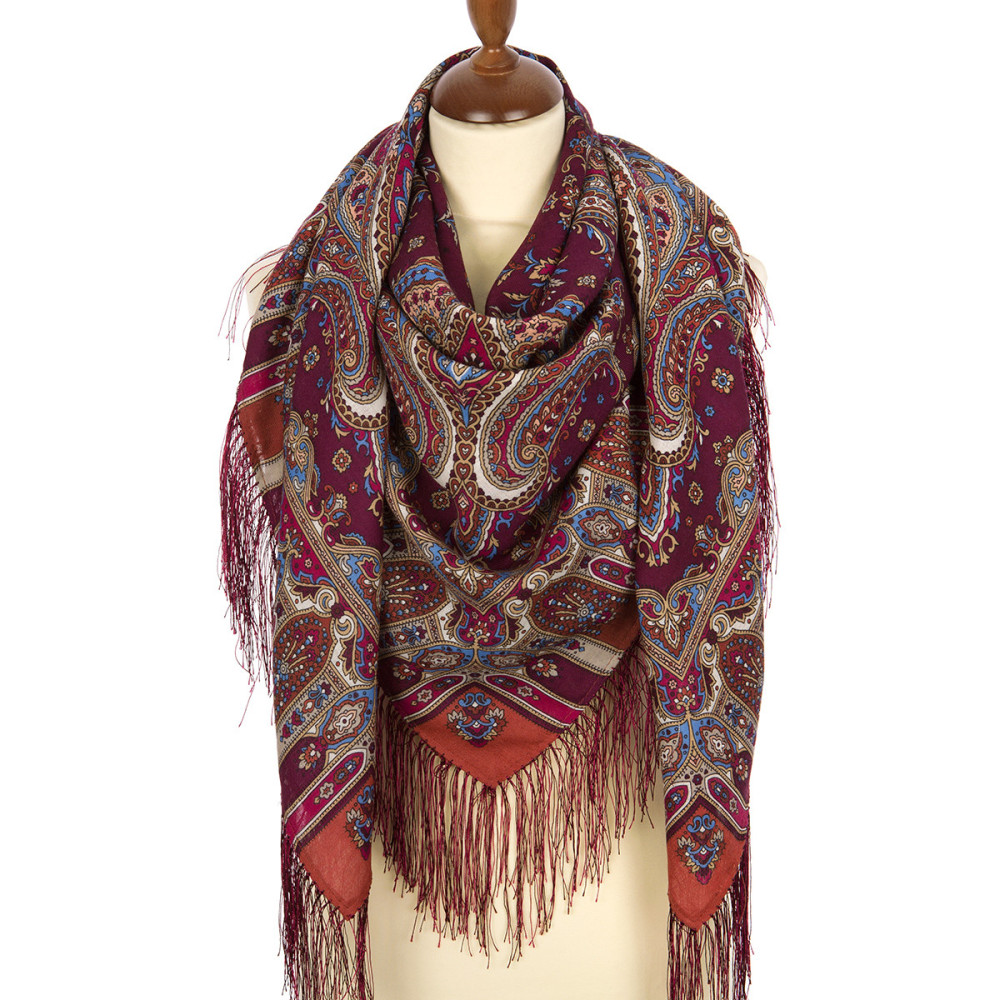 Shop Woolen Scarves with Silk Fringe 125x125 cm Платок «Мечта хрустальная» online at Skazka.site | Eligible for fast shipping and free returns. Платок «Мечта хрустальная»
