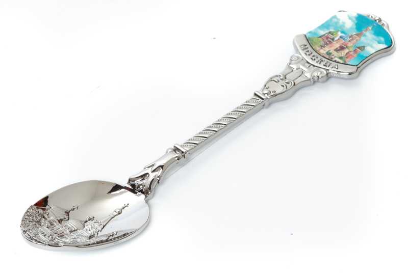Snt Basil Cathedral and Moscow Kremlin Metal Tea Spoon (by AKM Gifts)