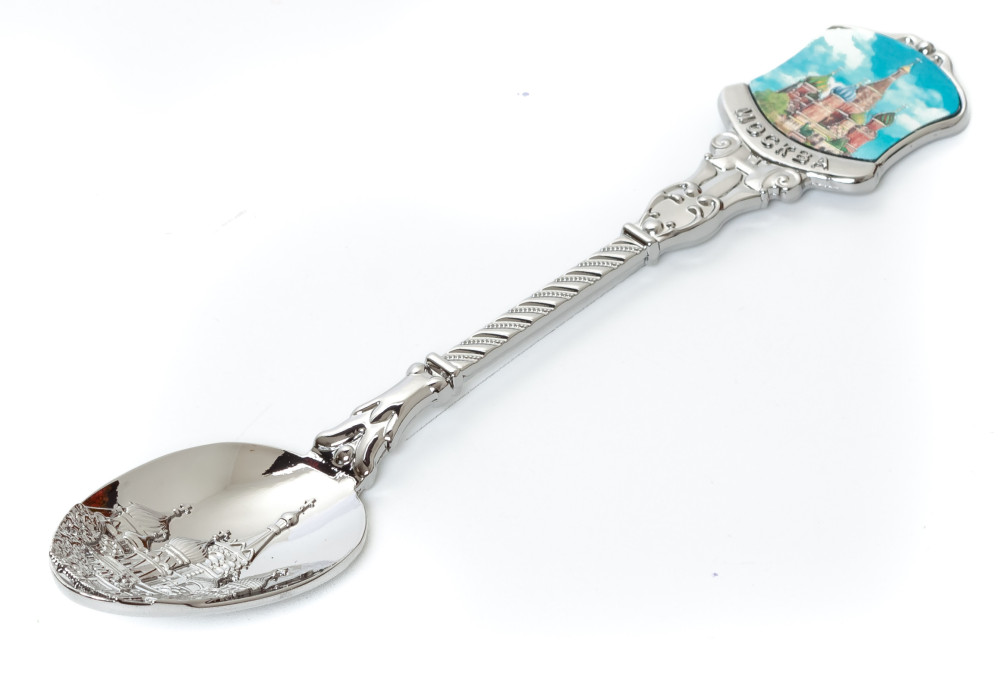 Snt Basil Cathedral and Moscow Kremlin Metal Tea Spoon (by AKM Gifts)