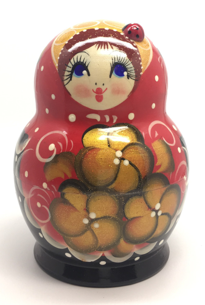 Flowers Art Matryoshka Doll 5pcs