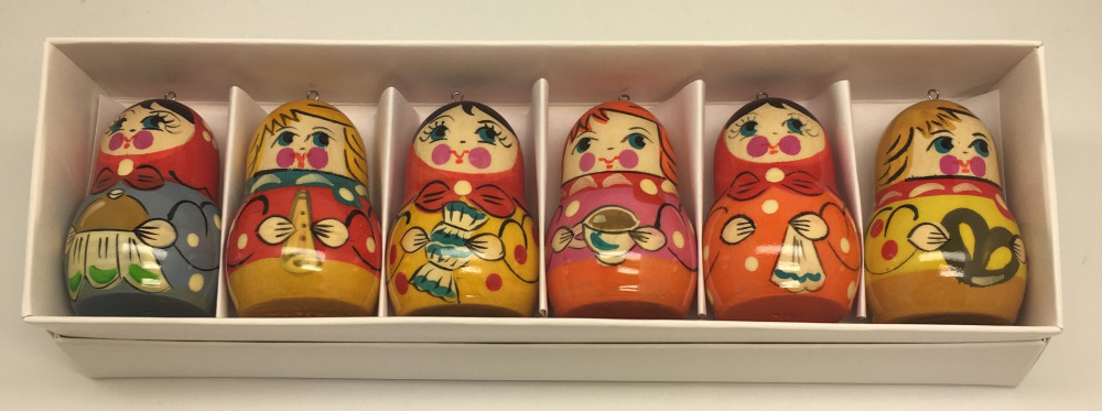 Matryoshka with Russian Traditions Christmas Ornaments