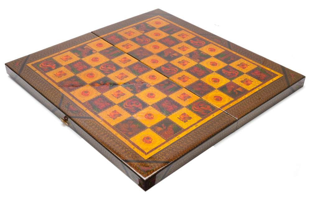 540x540 mm Medieval Russian Army handpainted figures on wooden Chess Board (by Fyodor Chess Studio)