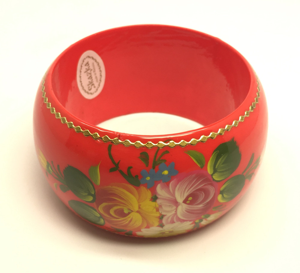 U XL Zhostovo Hand Painted Bracelet